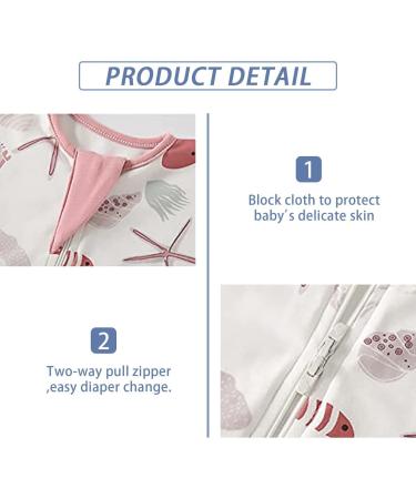 ZIGJOY Baby Swaddle Transition Sleeping Bag 0.5 TOG | 100% Cotton Lightweight Newborn Swaddle Sack | Pink 3-6 Months - Buy Online on GoSupps.com