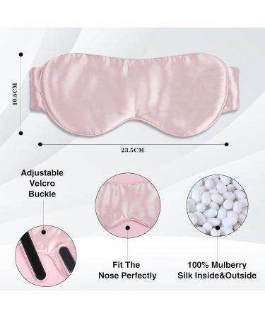 100% Mulberry Silk Eye Mask for Sleeping | Adjustable Face-Hugging Silk Sleep Mask for Men & Women - Forged Iron Color - Buy Online on GoSupps.com