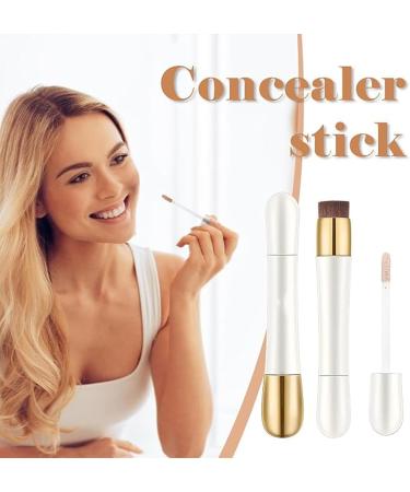 2 in 1 Liquid Foundation and Concealer (Built-in Brush) Long-lasting Waterproof Concealer Makeup High Coverage Matte Liquid Concealer Dual-ended Concealer Natural Color - Buy Online on GoSupps.com