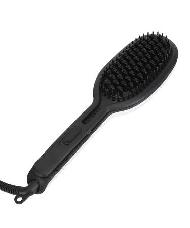 Curler Straightening Brush Multiple Temperature Modes Hair Straightener Thermal Brush Massage with Negative Ion Coating for All Hair Types for Styling (US Plug 110V)