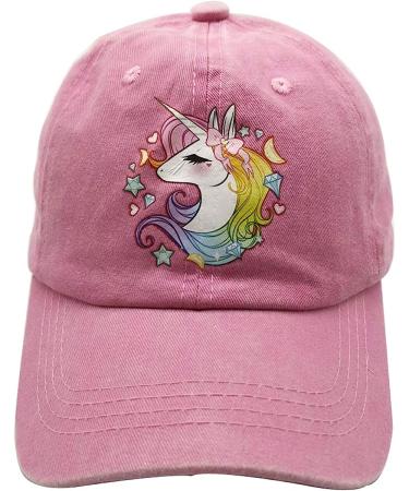 Waldeal Girls' Unicorn Baseball Cap - Adjustable, Cute, Pink - Ages 3-12 - Buy Online on GoSupps.com