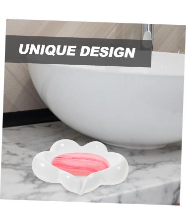 OUNONA Small Ceramic Dish container sink soap holder soap holder jewelry plate soap dish ceramic love sink light luxury ceramics Self Draining Soap Holder For Bath soap dish the clouds - Buy Online on GoSupps.com