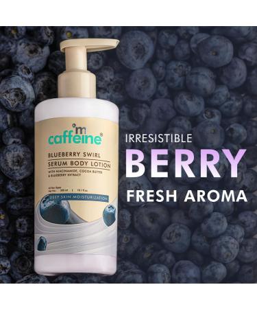 M.C.a.f.f.e.i.n.e Blueberry Swirl Serum Body Lotion with Niacinamide Cocoa Butter & Blueberry Extract Deep Skin Moisturization All Skin Types 300ml - Buy Online on GoSupps.com