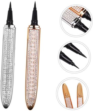 FRCOLOR 2pcs Diamond Eyeliner Rhinestone Eyeliner Metallic Eyeliner Eye Grooming Pens Water Proof Beauty Pen 1 count (Pack of 1) Assorted Color - Buy Online on GoSupps.com