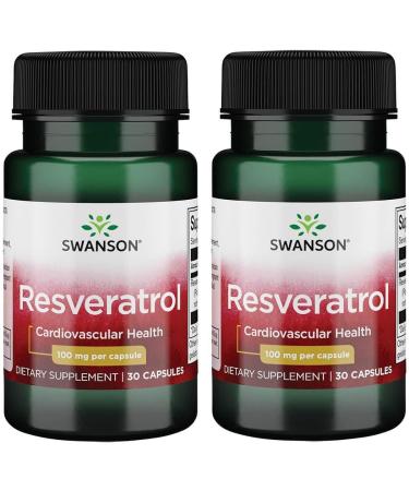 Swanson Resveratrol 100 100 Milligrams 30 Capsules (2 Pack)