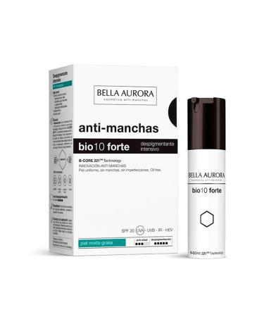 BELLA AURORA Intensive Anti-Dark Spot Treatment Combination to Oily Skin 30ml SPF 20 Anti-Aging Cream Depigmentation of Facial Skin BIO10 FORTE