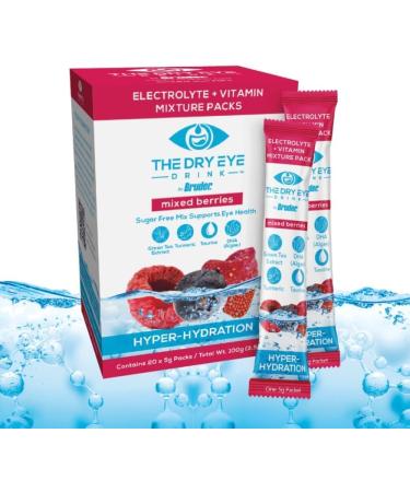Ultimate Hydration for Dry Eyes | Sugar-Free Electrolyte Powder Packets with Vitamins & Turmeric | 20 Mixed Berry Packets - Buy Online on GoSupps.com