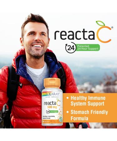 Solaray Reacta-C 500 mg - 60 Vegan Capsules for Immune Support - Buy Online on GoSupps.com