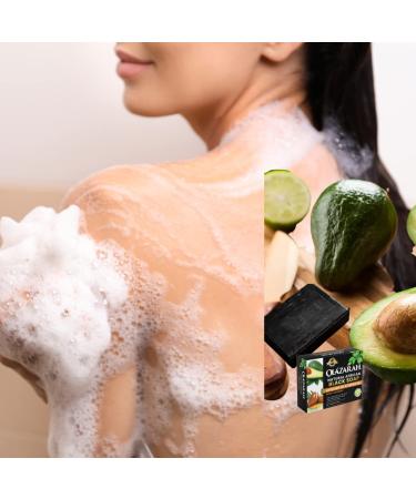 Natural Black Soap with Avocado & Argan Oil - Moisturizing Exfoliating & Smoothing | 6 Packs 12 oz - Best for Skin Care - Buy Online on GoSupps.com