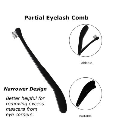Premium 2PCS Eyelash Comb Set - Eyelash Separator Tool & Brush for Perfect Eye Makeup - Metal Teeth Mascara Applicator for Women & Girls - Buy Online on GoSupps.com