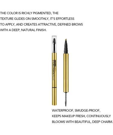 Eyebrow Pencil - Waterproof Eyebrow Pencil with Gel Smudge-Proof Beauty Accessories Makeup for Women Girls Men Professional Sports Fitness Studio Photo - Buy Online on GoSupps.com