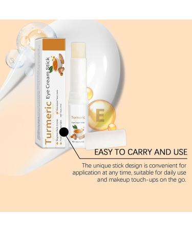 Turmeric Eye Cream Stick Eye Balm Eye Balm Stick For Under Eye Bags Turmeric Eye Cream Moisturizing Eye Cream (3) - Buy Online on GoSupps.com