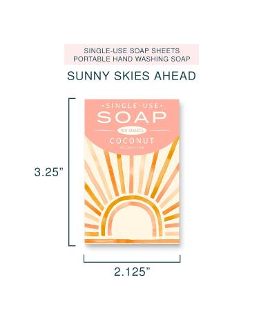 Studio Oh! Coconut Soap Sheets 100-Count - Sunny Skies - On-the-Go Hand Washing - Portable Travel Soap Sheets - Buy Online on GoSupps.com