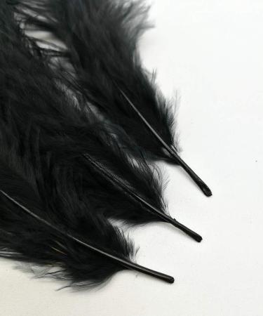 100pcs Black Marabou Feathers 4-6 Inches for Crafts, Dream Catcher & Fly Tying - Buy Online on GoSupps.com
