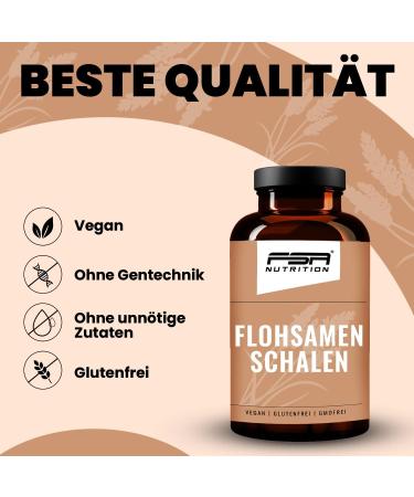 Psyllium Capsules 1200mg - 180 Vegan Capsules in Glass Box | 60 Days Supply | Additive-Free - FSA Nutrition - Buy Online on GoSupps.com