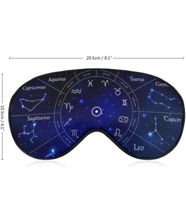 12 Zodiac Constellation Sleep Mask - Adjustable Blindfold for Men and Women - Buy Online on GoSupps.com