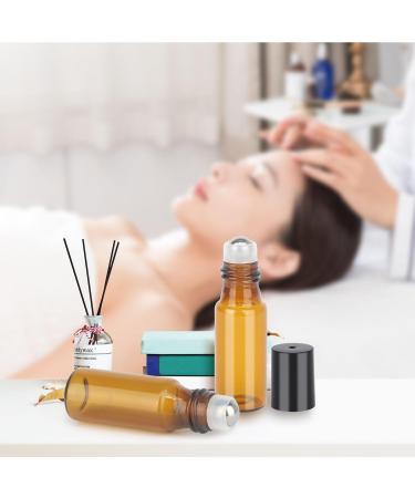 Voarge 24x 5ml Empty Glass Roll-On Bottles - Brown Amber for Essential Oils Lotions & Perfumes - Perfect for Travel - Buy Online on GoSupps.com