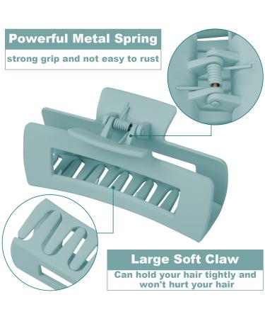 12 Pcs Large Hair Claw Clips - Non Slip Big Clips for Thick & Thin Hair - Rectangle & Square Jaw Clips for Women - Buy Online on GoSupps.com