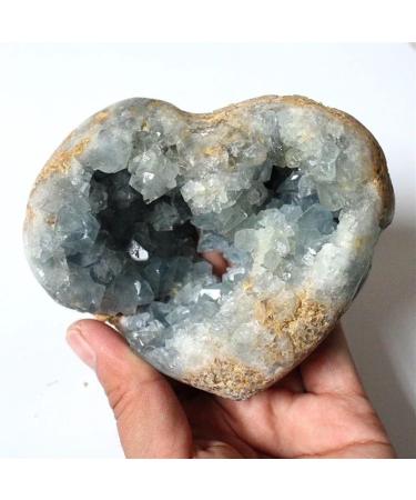 600G-720G Large Size Natural Blue Kyanite Stone Geode Cluster Cyanite Crystal Heart 1pc Suitable for Furniture Decoration Full of Texture 1pc Onecolor - Buy Online on GoSupps.com