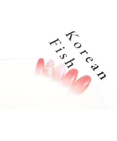 Sethexy Short Ballerina Artificial Nails - 24 Pastel Flower Glitter Acrylic Fingernails for Women & Girls | Shiny False Nails - Buy Online on GoSupps.com