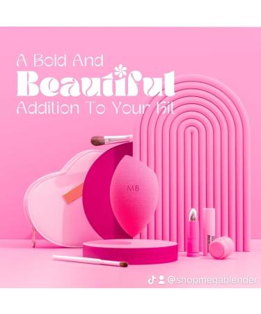 MEGA BLENDER XL Makeup Sponge & Foundation Applicator - Soft Large Beauty Blender Sponge Cosmetic Accessory for Powder Cream or Liquid Latex Free Foam Largest Blending Surface 4.4" 2.5" Pink - Buy Online on GoSupps.com