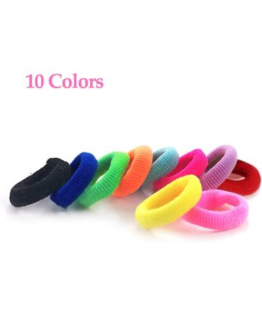 XCOZU Baby Hair Bobbles 100 Pcs | Multicoloured Mini Soft Elastic Hair Bands for Girls | Strong Hair Ties & Accessories for Baby Girls, Kids, Toddlers - Buy Online on GoSupps.com
