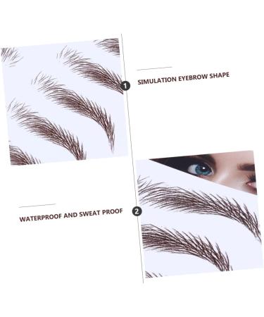 DOITOOL 4pcs Stimulation Like Imitation Women Girl Female Grooming Shaper Sticker Eyebrow Brow D Makeup 21x15cm Brown - Buy Online on GoSupps.com