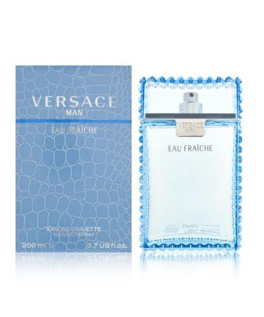 Versace Man by Versace - Eau Fraiche Eau De Toilette Spray (Blue) 6.7 oz Black Pepper 6.7 Fl Oz (Pack of 1)