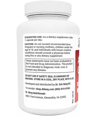 Dr. Berg's Adrenal Glandular - Cortisol Manager for Energy, Focus, Stress and Immunity Support - 60 Capsules - Buy Online on GoSupps.com