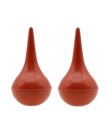 Saim 2 Pcs 90ml 3 oz Large Laboratory Tool Red Rubber Suction Ear Syringe Bulb