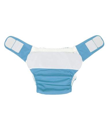 Adult Cloth Diapers Adult Swim Diapers Waterproof Washable Reusable Adult Elderly Cloth Diapers Pocket Nappies Adult Nappies(Diaper blue)