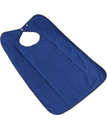 Supvox Double Layer Waterproof Bibs & Eating Apron for Seniors Adults & Kids - Washable Dining Protection (Dark Blue) - Buy Online on GoSupps.com