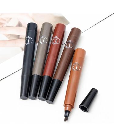 LRUIKEO Eyebrow Pen Liquid Eyebrow Pen Eyebrow Contouring Pen Waterproof Microblading Eyebrow Pencil with 4-Prong Micro-Fork-Tip Applicator Creates Natural Looking Brows Effortlessly Gray Brown - Buy Online on GoSupps.com