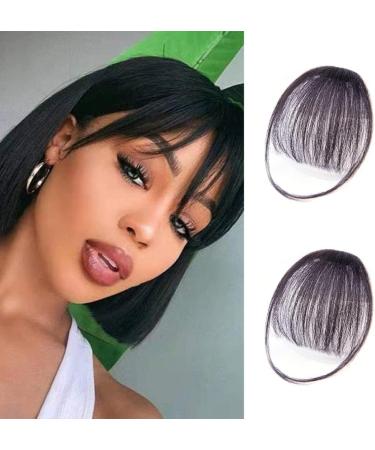 Clip On Bangs Bangs Hair Clip in Bangs Hair Extensions Dark Brown Wispy Bangs Clip on Air Bangs for Women Fringe with Temples Hairpieces Curved Bangs for Daily Wear - Buy Online on GoSupps.com