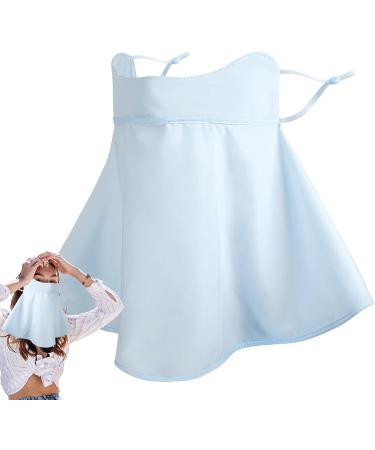 UV Protection Facial Cover for Women | Breathable Cooling Sun Protection Scarf & Neckerchief - Washable & Stylish Blue Face Cover - Buy Online on GoSupps.com