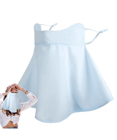 Fangz Sun Face Shield UV protection UV facial protection cover breathable cooling facial cover face sun protection cover |Summer face protection scarf facial protection with ear loops for blue