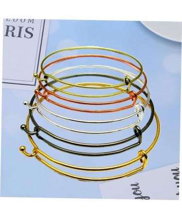 Operitacx 10pcs Bracelets Stainless Steel Bracelet Push-pull Bracelet Wristband Adjustable Metallic Line - Buy Online on GoSupps.com