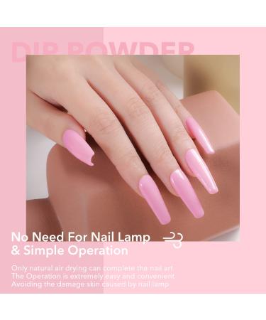 Shop Aokitec Dipping Powder Nails Set - 28g Pink French Nail Art for Salon & DIY Manicure - International Shipping Available - Buy Online on GoSupps.com