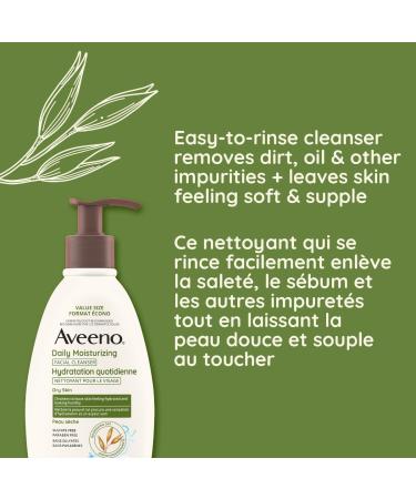 Aveeno Daily Moisturizing Facial Cleanser - Oat Face Wash - Daily Cleanser - Fragrance Free 354 mL white - Buy Online on GoSupps.com