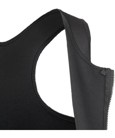 Soluo Men's Compression Corset Vest Slimming Body Shaper 3 Rows Clasp Bust Corset Tank Top Waist Trainer Undershirts Black Medium - Buy Online on GoSupps.com