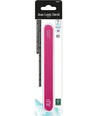 Jean Louis David - Set of 8 Nail Files - FSC Wood - for Filing Shortening and Shaping Nails - Random Colours - Buy Online on GoSupps.com