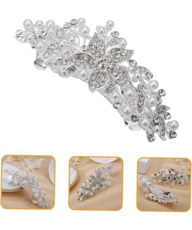 Gogogmee Rhinestone Hair Clip Flower Hair Clip Womens Hair Clips Hair Barrettes for Women Thick Hair Dipper Flower Hairpin Women Headdress Wedding Headpiece for Bride Hair Pin Rhinestones - Buy Online on GoSupps.com