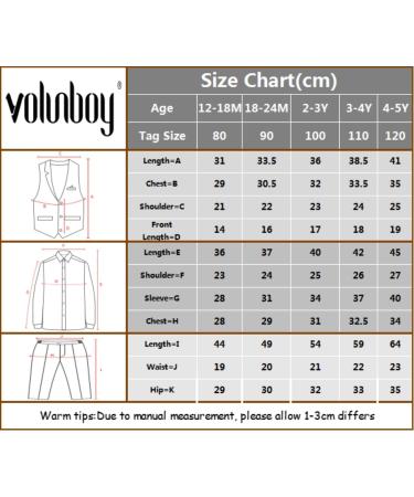 Volunboy Baby Boys Gentleman Suit 4 PCS Set | Toddler Formal Outfit | Wedding Shirts + Vest + Bow Tie | 12-18 Months | Red Plaid - Buy Online on GoSupps.com