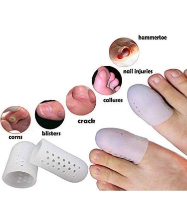 Smooth & Breathable Gel Toe Caps Toe Protectors Soft Toe Sleeves for Blisters Corns Hammer Toes Ingrown Toenails by PEDIMEND Foot Care (2 Pair - 7.98 (Each 3.99)) - Buy Online on GoSupps.com