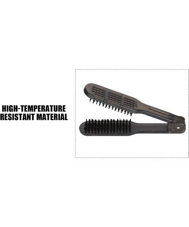 Qivine Clamp Hair Brush Straightener | Double-Sided Anti-Static Brush for Effortless Smoothing & Straightening - Ideal for Women - Buy Online on GoSupps.com
