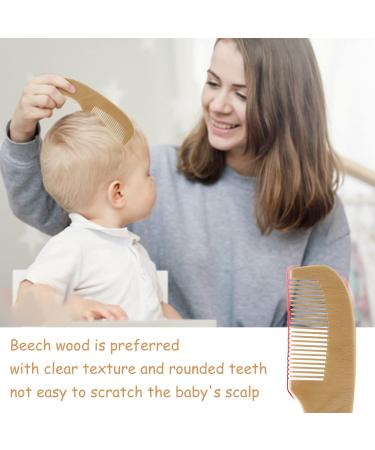 Buy Auvstar Baby Natural Hair Brush Set - Goat Bristle & Silicone Comb for Newborns & Toddlers | Gentle Scalp Care Products - Buy Online on GoSupps.com