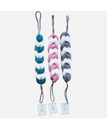 Back Scrubber Bath Shower Exfoliating Body Brush Wash Puff - Spa Quality - Buy Online on GoSupps.com