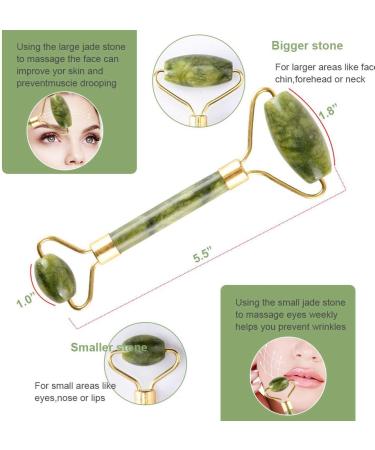 Jade Roller and Gua Sha Face Roller Facial Beauty Roller Skin Care Tools Jade Roller for Face Facial Roller - Buy Online on GoSupps.com