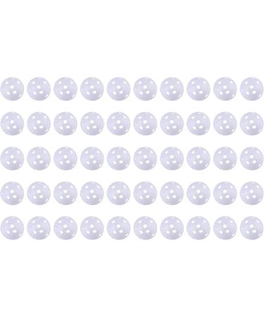 Faswin 100 Pack White Plastic Golf Training Balls - Hollow 41mm Airflow Design for Driving Range and Swing Practice - Buy Online on GoSupps.com