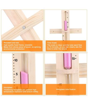 Sauna 15 Minute Hourglass Sand Timer - Wooden White Sand Clock for Sauna | Heat Resistant Reloj Sandglass - Buy Online on GoSupps.com